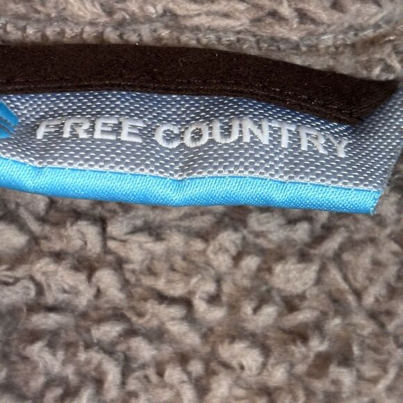 Free Country Sherpa Fleece Vest Brown Zip up Cozy outdoor Layer Women's size XL - Picture 9 of 16